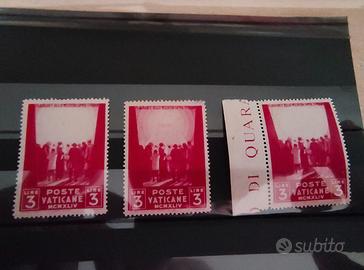 3 Francobolli VATICANO 1944 "Caritas" 3L - MNH (1
