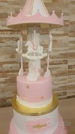 Torta scenografica per battesimo compleanno comuni