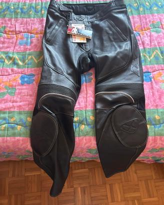 Pantaloni in pelle da moto Inox Iguane