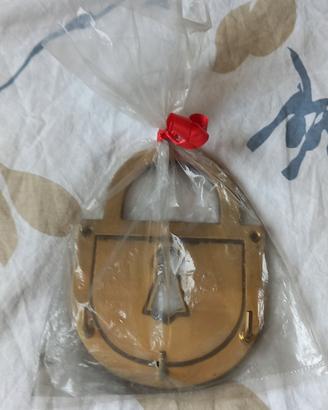 appendiabiti vintage da parete in ottone