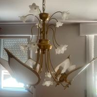 Lampadario più abat-jour