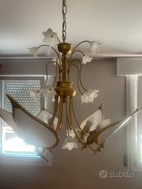 Lampadario più abat-jour