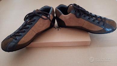 scarpe in camoscio bicolore