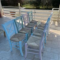 Sedie con seduta in paglia