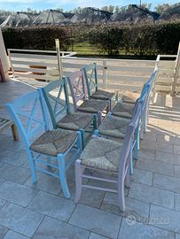 Sedie con seduta in paglia