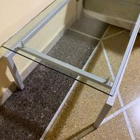 TAVOLINO DA FUMO CRISTALLO/ACCIAIO