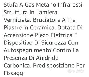 stufa a  gas metano