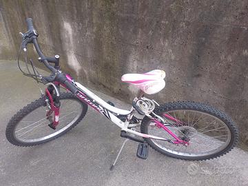 Mountain bike bianca e rosa 