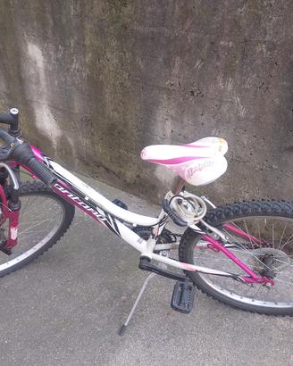Mountain bike bianca e rosa 