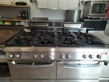 CUCINA PROFESSIONALE ANGELO PO 8 FUOCHI - 2 FORNI