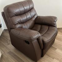 Poltrona relax Dondi Salotti mod. Tiziano in pelle