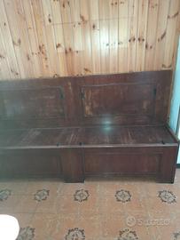 Panca in legno massello con cassettone