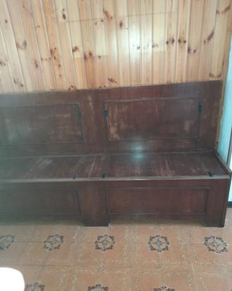 Panca in legno massello con cassettone