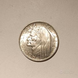 Moneta d'Argento 500 Lire Dante 1965