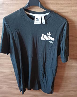 t-shirt uomo ragazzo ADIDAS tgS scritta colorata