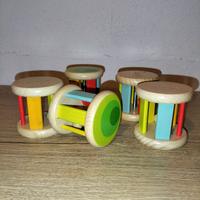 5 SONAGLINI IN LEGNO Rullo musicale - 6M+