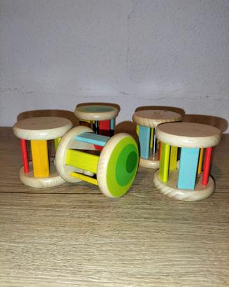 5 SONAGLINI IN LEGNO Rullo musicale - 6M+