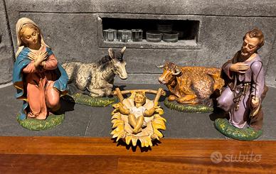 NATALE PRESEPE CARTAPESTA ANNI 60 CM 25 VINTAGE