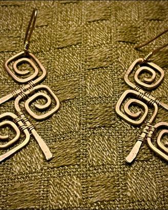 Orecchini tre spirali geometriche