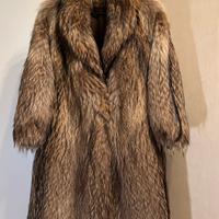 Pelliccia volpe argentata vintage, M-L, lunga