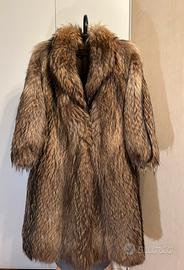 Pelliccia volpe argentata vintage, M-L, lunga