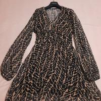 Vestito maculato manica lunga 