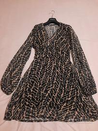 Vestito maculato manica lunga 