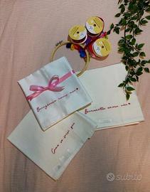 Federe ricamate personalizzabili in cotone