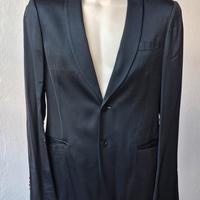 giacca nera effetto raso