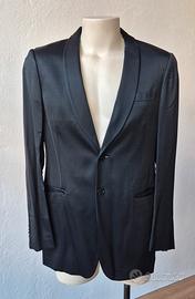 giacca nera effetto raso