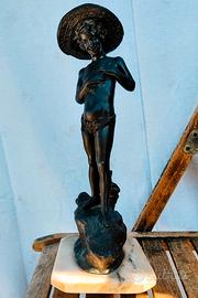 Statua Varlese originale in bronzo firmata alta 41