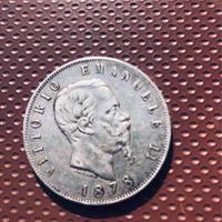 moneta vittorio emanuele II 1878