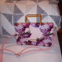 Mini borsa a tracolla con fiori