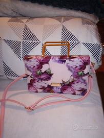 Mini borsa a tracolla con fiori