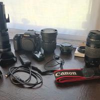 CANON 80D + obiettivi + accessori