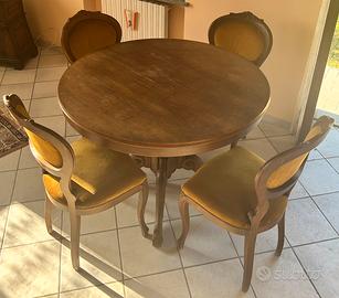 Tavolo rotondo/ovale con 6 sedie