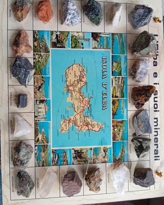 I minerali dell'isola d'Elba in esposizione.