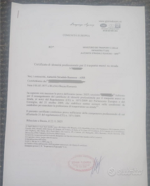 Collaboratore licenza manager transport marfa