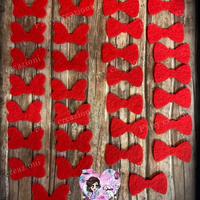 30 Fiocchetti feltro rosso