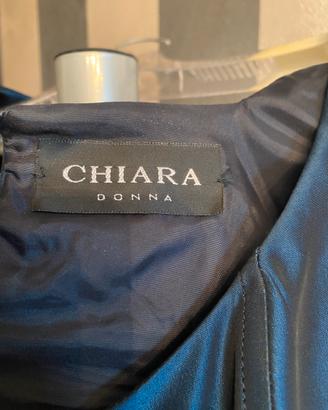 Abito blu con mantella top  gonna