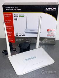 Modem Router Kraun ADSL2/2+ Wireless-N 300 MBPS