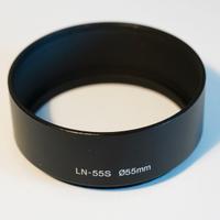 Paraluce 55mm in alluminio per obiettivi 50mm