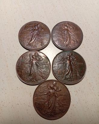Italia 10 centesimi, 1911 - 50° anniversario Regno