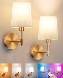 set 2 applique da parete oro wireless 