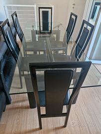 tavolo Le Corbusier + 6 sedie Cassina 