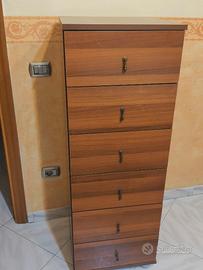 cassettiera sei cassetti