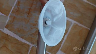 Lampadario  acciaio e vetro