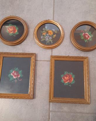 N. 5 QUADRETTI AD UNCINETTO, VINTAGE