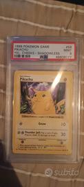 Pikachu shadwoless psa9