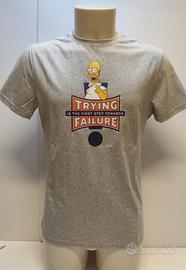 T-Shirt  tg. L con stampa Homer Simpson